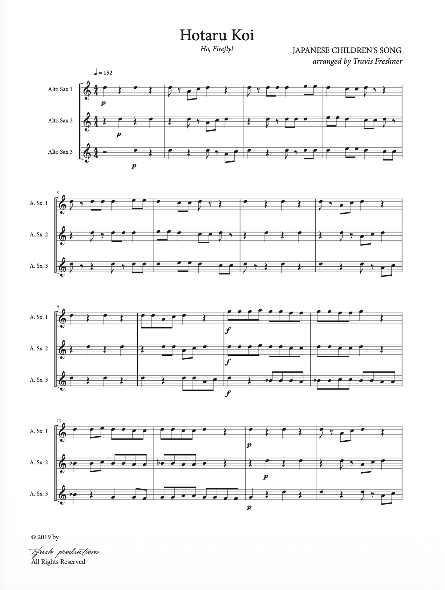 Hotaru Koi (alto sax trio)