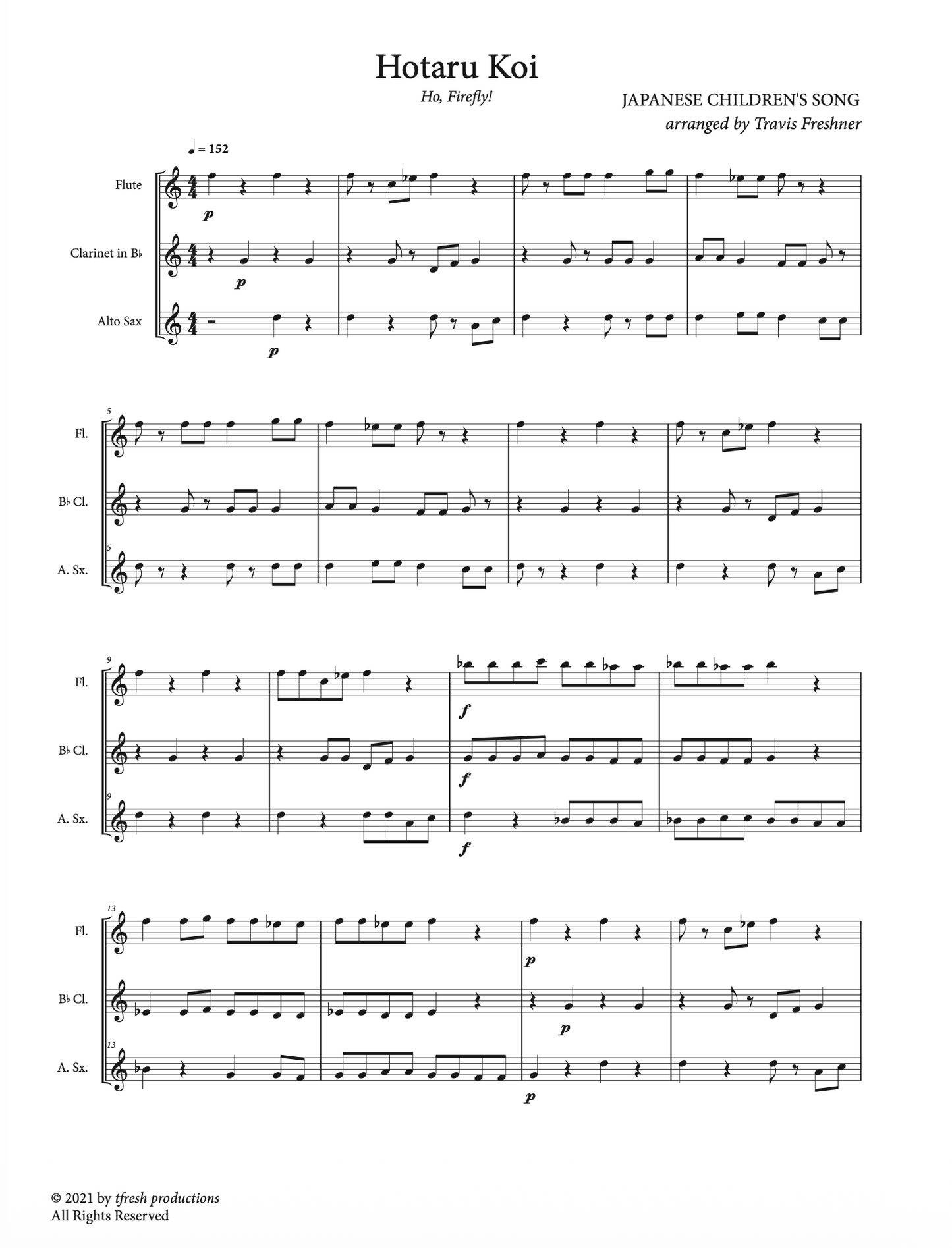 Hotaru Koi (flute, clarinet, alto sax)