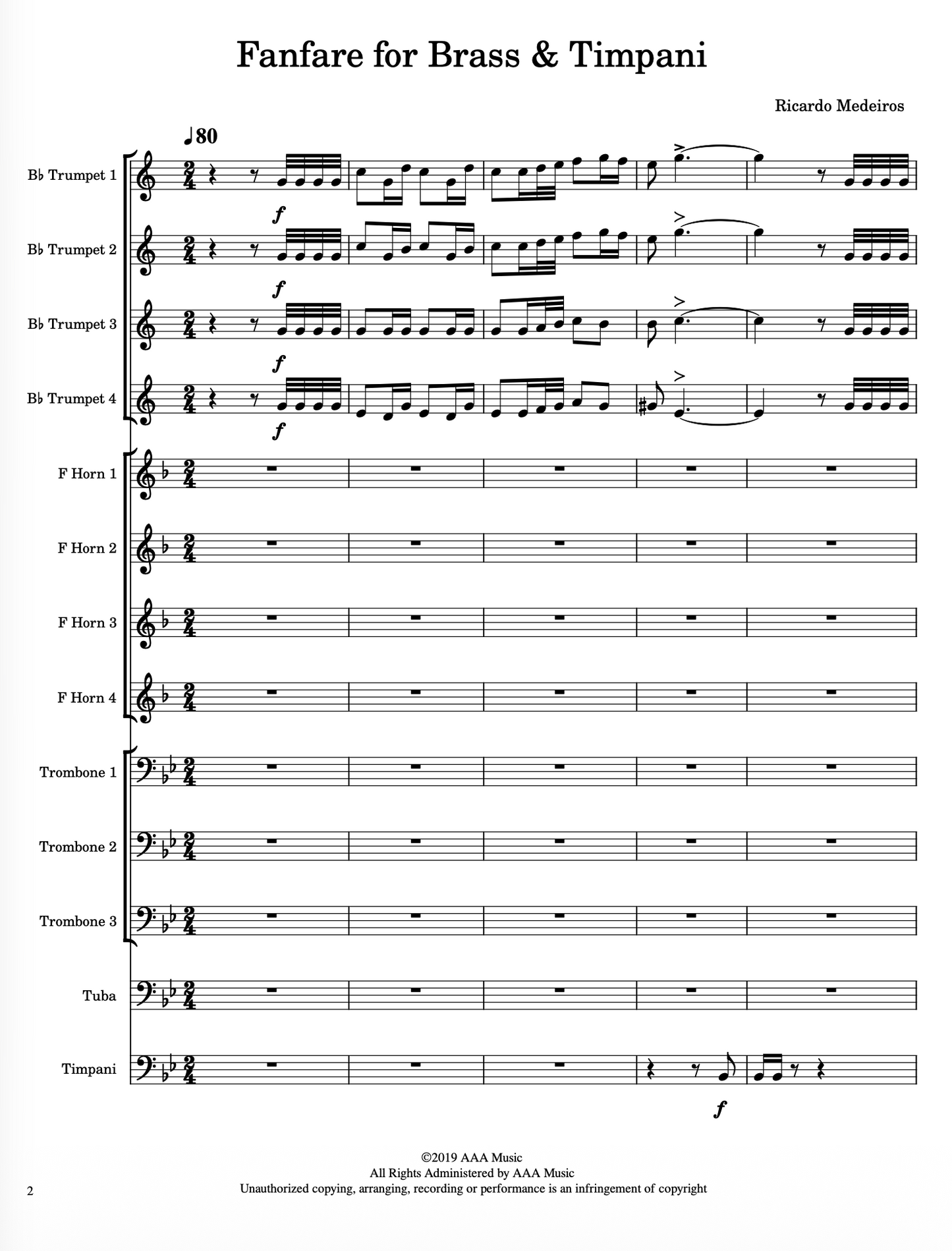 Fanfare for Brass and Timpani