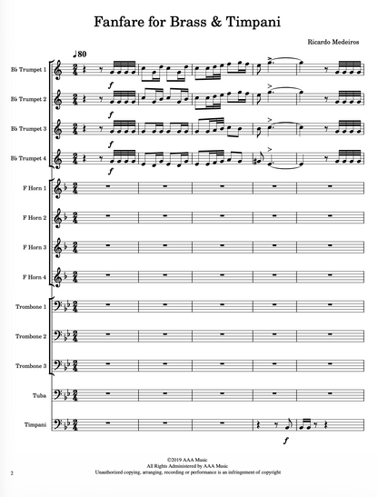 Fanfare for Brass and Timpani