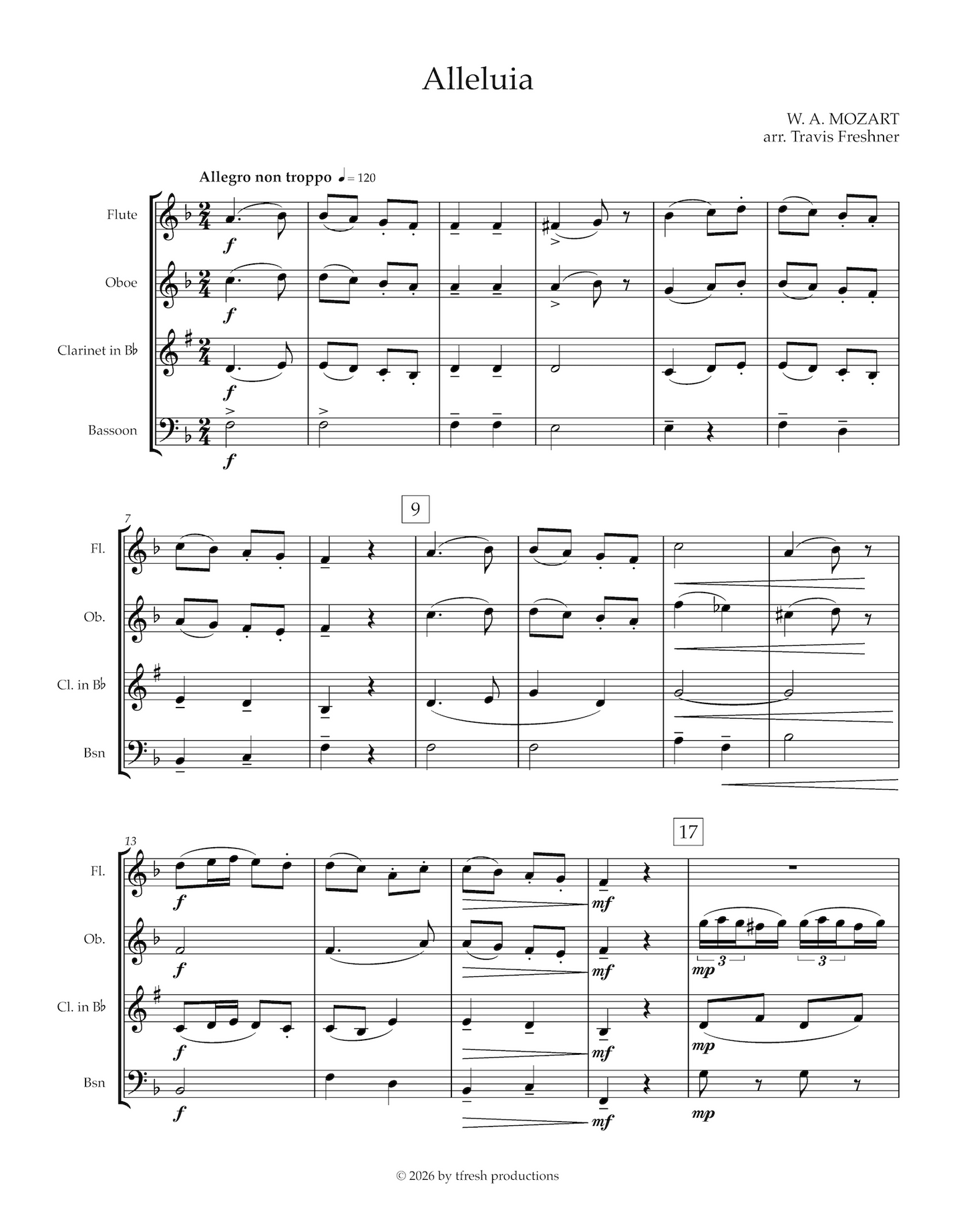 Alleluia (ww quartet)