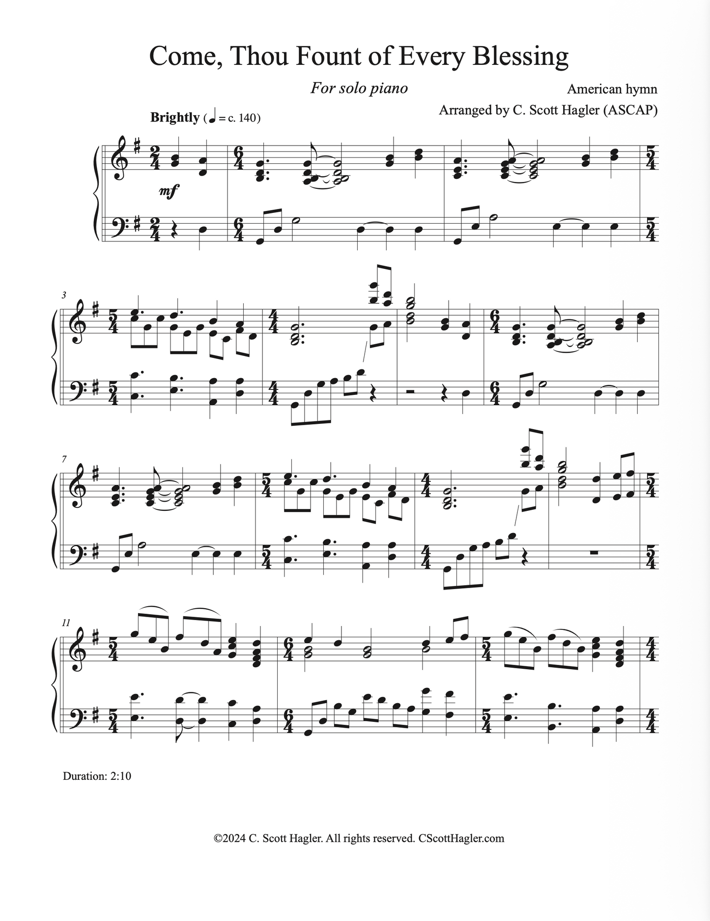 Come, Thou Fount of Every Blessing