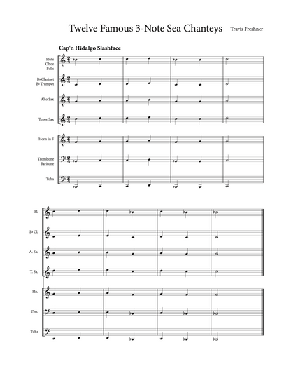 Twelve Famous 3-Note Sea Chanteys